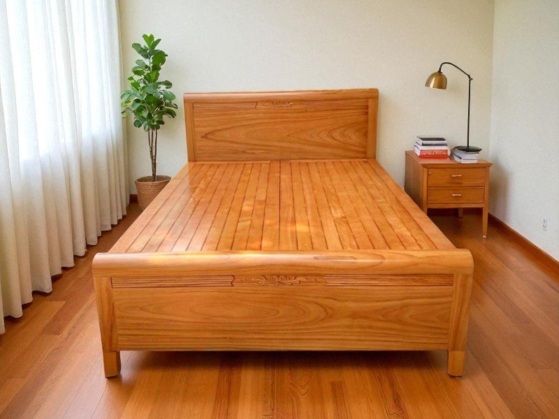 Giường gỗ công nghiệp giá rẻ hiện đại cho gia đình 4 Giường gỗ công nghiệp giá rẻ
