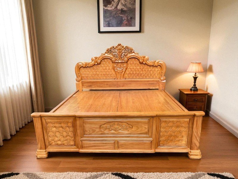 Giường gỗ công nghiệp giá rẻ hiện đại cho gia đình 2 Giường gỗ công nghiệp giá rẻ