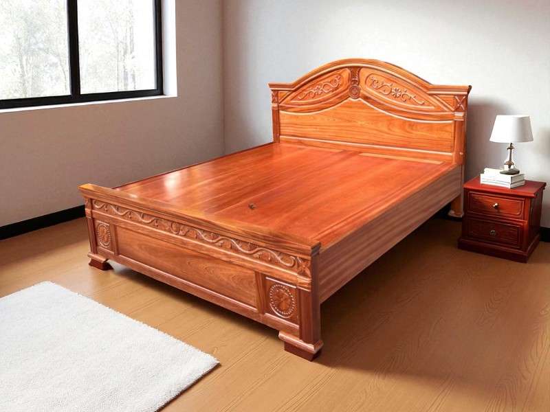 Giường ngủ gỗ xoan đào sang trọng cho không gian Việt 5 Giường ngủ gỗ xoan đào