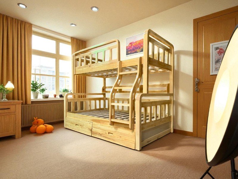 Giường tầng cho gia đình 4 người hiện đại tiện ích 7 Giường tầng cho gia đình 4 người