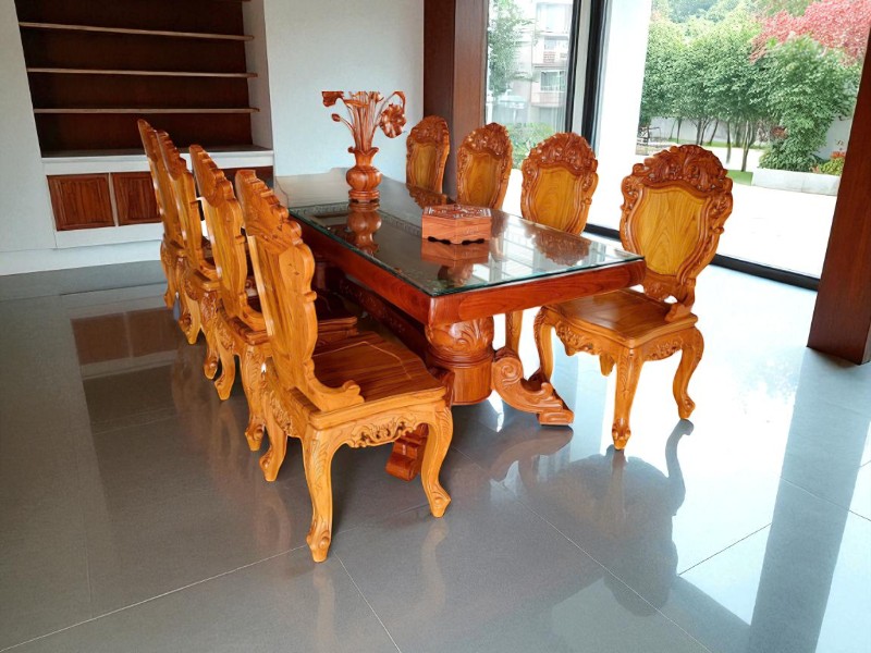 7 loại bàn ăn gỗ công nghiệp phổ biến hiện nay 3 Loại bàn ăn gỗ công nghiệp