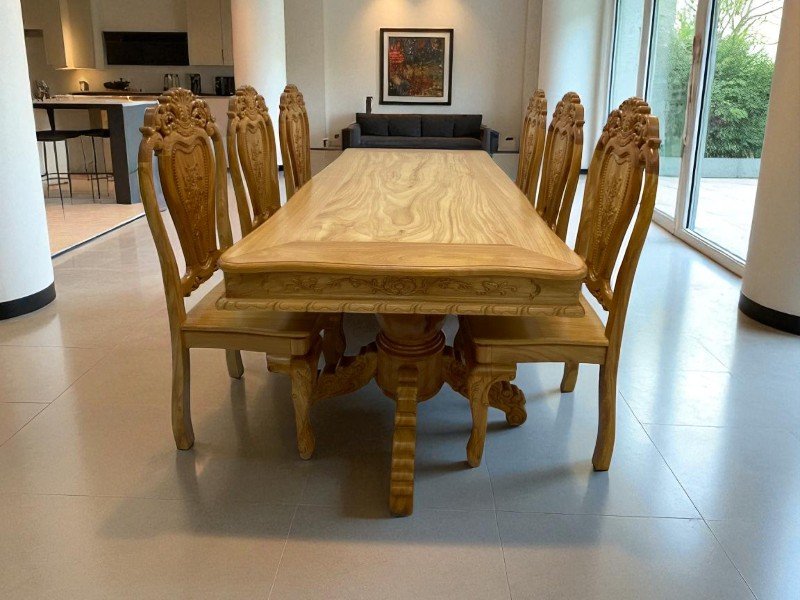 9 lỗi phong thủy thường gặp với bàn ăn gỗ 4 Lỗi phong thủy thường gặp với bàn ăn gỗ