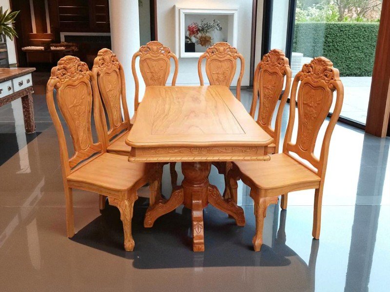 9 lỗi phong thủy thường gặp với bàn ăn gỗ 7 Lỗi phong thủy thường gặp với bàn ăn gỗ