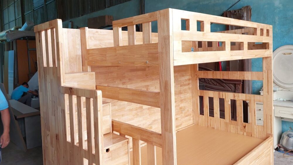 Mẫu Giường 2 Tầng Gỗ Đẹp Cho Bé: Tư Vấn Chọn Mua Từ Xưởng Mộc Mẫu Giường 2 Tầng Gỗ Đẹp Cho Bé