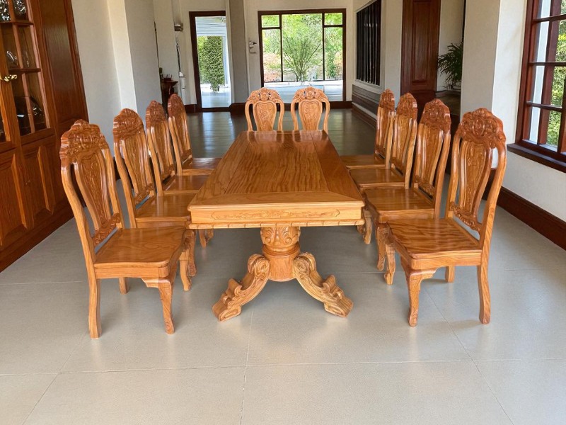 Những mẫu bàn ghế ăn gỗ tự nhiên đẹp cho phòng bếp 2 Mẫu bàn ghế ăn gỗ tự nhiên đẹp