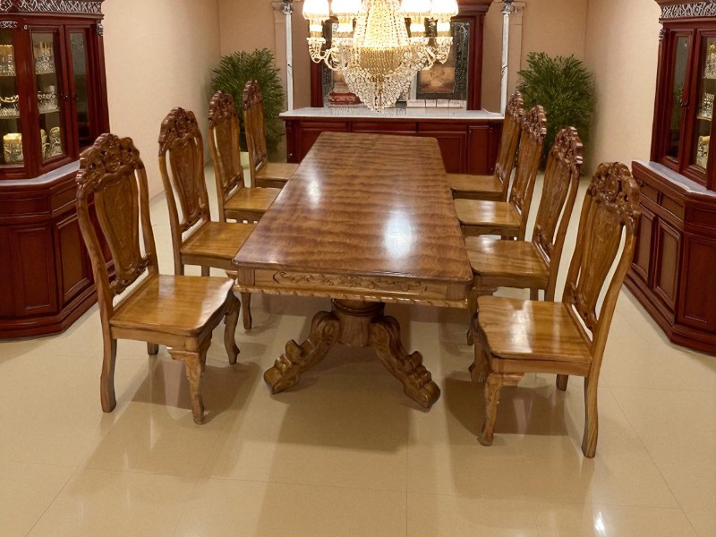 Những mẫu bàn ghế ăn gỗ tự nhiên đẹp cho phòng bếp 7 Mẫu bàn ghế ăn gỗ tự nhiên đẹp