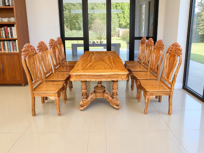 Những mẫu bàn ghế ăn gỗ tự nhiên đẹp cho phòng bếp 6 Mẫu bàn ghế ăn gỗ tự nhiên đẹp