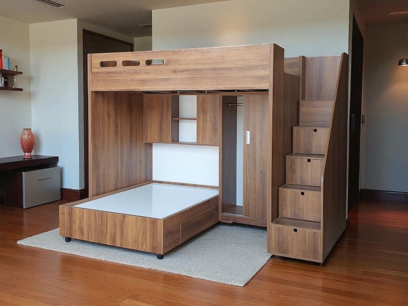 Mẫu giường tầng cho bé gái xinh xắn và tiện nghi 4 Mẫu giường tầng cho bé gái