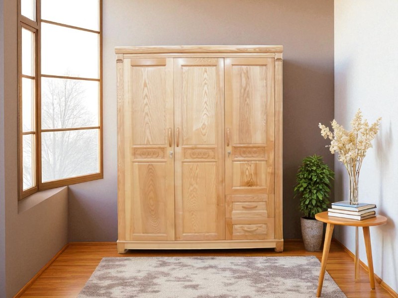 Mẫu tủ quần áo 3 cánh đẹp tiện ích cho gia đình 6 Mẫu tủ quần áo 3 cánh đẹp
