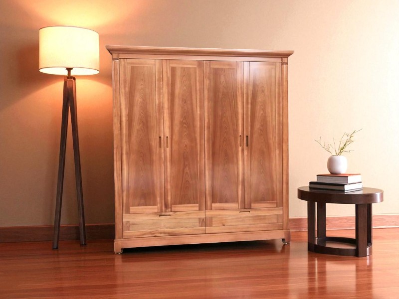 Mẫu tủ quần áo gỗ tự nhiên 5 cánh sang trọng hiện đại 7 Mẫu tủ quần áo gỗ tự nhiên 5 cánh