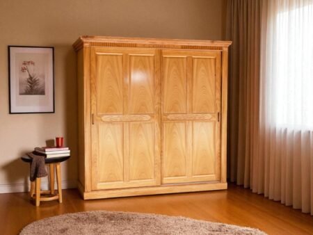 Mẫu tủ quần áo gỗ tự nhiên 5 cánh