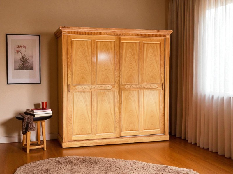 Mẫu tủ quần áo gỗ tự nhiên 5 cánh sang trọng hiện đại 6 Mẫu tủ quần áo gỗ tự nhiên 5 cánh
