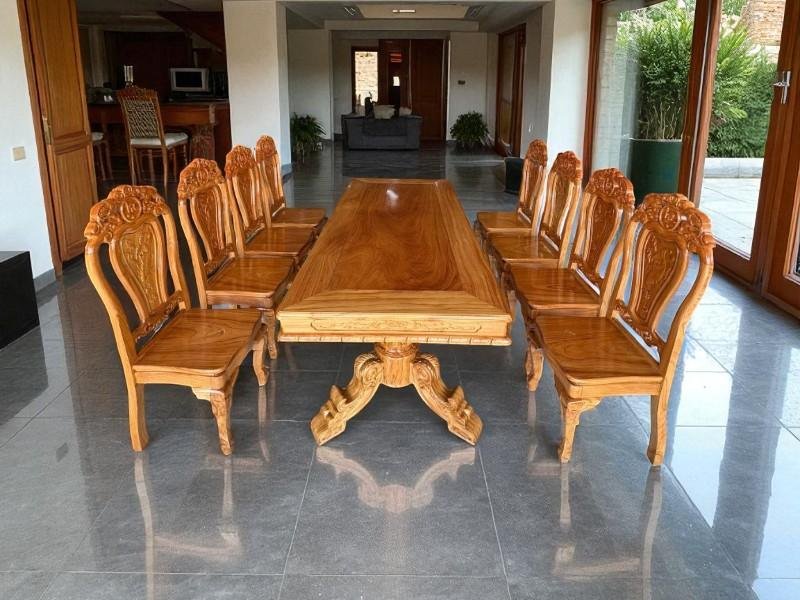 Mua bàn ăn gỗ tự nhiên online tiện lợi và uy tín 2 Mua bàn ăn gỗ tự nhiên online
