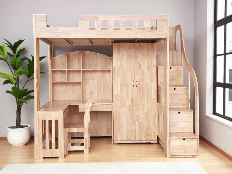 Phòng ngủ giường tầng cho bé gái