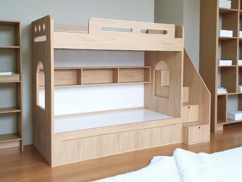 Phòng ngủ giường tầng cho bé gái