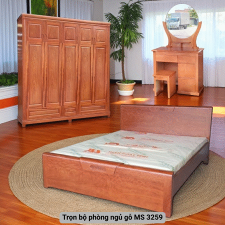 Trọn bộ phòng ngủ gỗ tự nhiên cao cấp