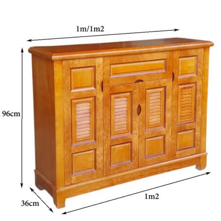 Tủ giày gỗ xoan đào hiện đại MS 3258 11 Tủ giày gỗ xoan đào hiện đại MS 3258