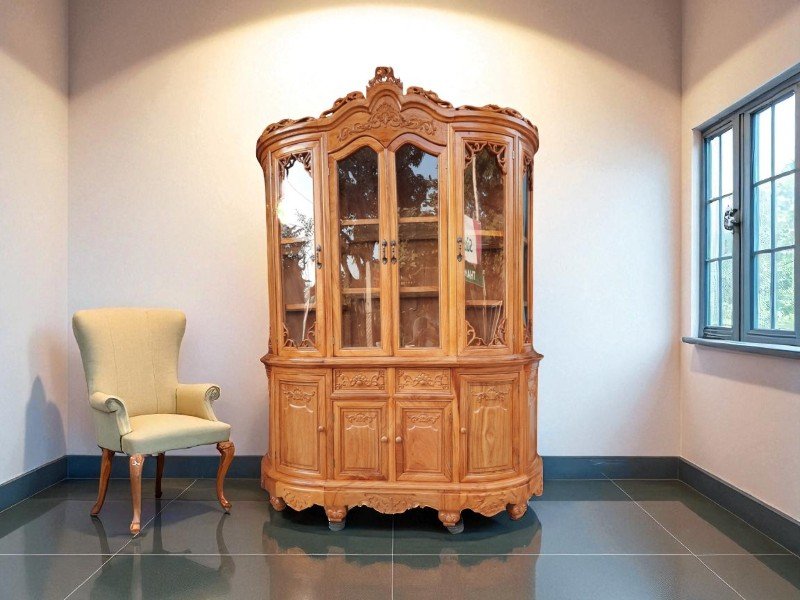 Tủ gỗ đựng rượu đẹp sang trọng cho không gian sống 4 Tủ gỗ đựng rượu