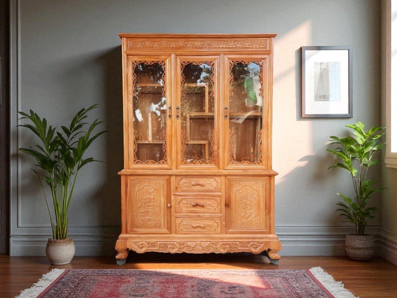 Tủ rượu cánh kính đẹp hiện đại cho không gian phòng khách 2 Tủ rượu cánh kính đẹp