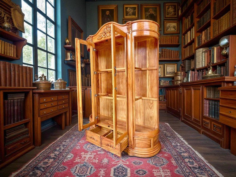 Tủ rượu gỗ công nghiệp đẹp bền bỉ cho gia đình 6 Tủ rượu gỗ công nghiệp đẹp