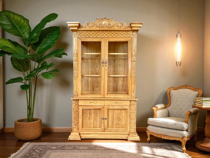 Tủ rượu gỗ công nghiệp đẹp bền bỉ cho gia đình 4 Tủ rượu gỗ công nghiệp đẹp