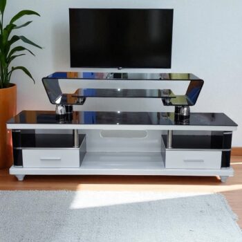 Kệ tivi kính cường lực 2 tầng MS 3257 Kệ tivi kính cường lực 2 tầng