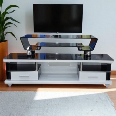 Kệ tivi kính cường lực 2 tầng MS 3257 Kệ tivi kính cường lực 2 tầng