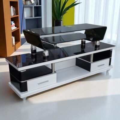 Kệ tivi kính cường lực 2 tầng MS 3257 Kệ tivi kính cường lực 2 tầng