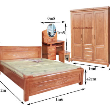 Combo phòng ngủ hiện đại MS 3260 kích thước Combo phòng ngủ hiện đại