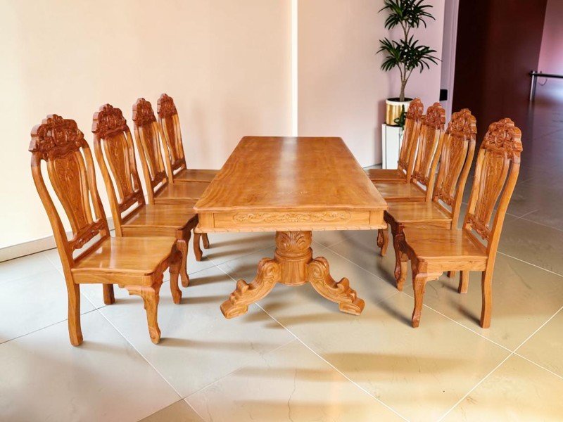 Bộ Bàn Ghế Ăn Cơm Gia Đình Gỗ Tự Nhiên: 4, 6, 8 Ghế Đẹp 2026 Chọn bộ bàn ghế ăn cơm gia đình