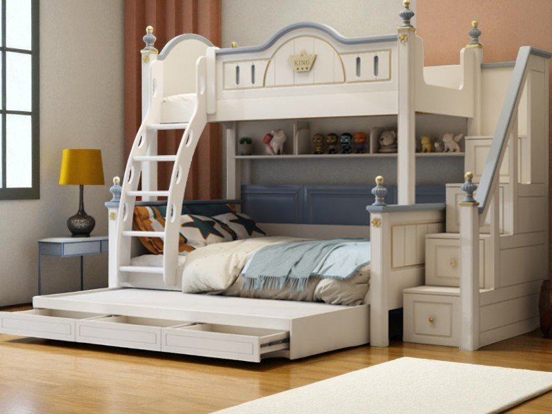 Giường 2 Tầng Có Bàn Học Thông Minh Cho Phòng Ngủ Hiện Đại 16 Giường 2 tầng có bàn học