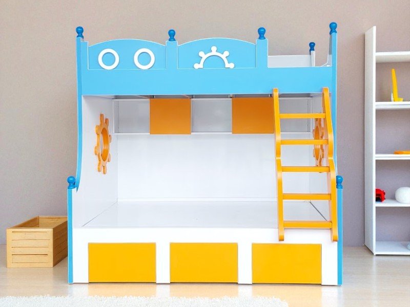 Giường 2 Tầng Có Bàn Học Thông Minh Cho Phòng Ngủ Hiện Đại 17 Giường 2 tầng có bàn học