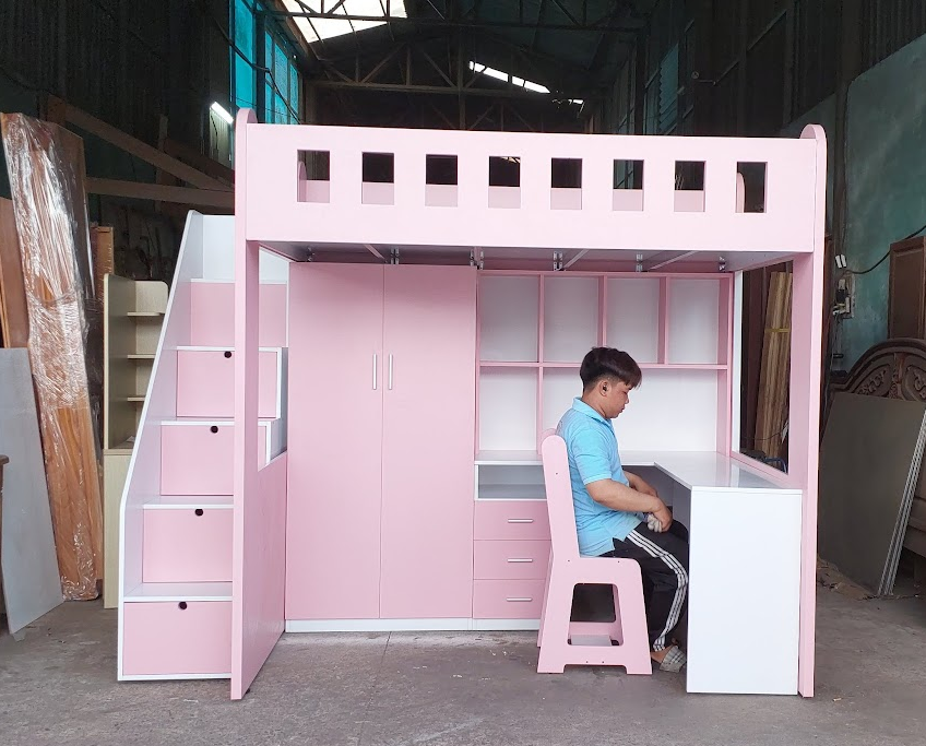 Giường 2 Tầng Có Bàn Học Thông Minh Cho Phòng Ngủ Hiện Đại 10 Giường 2 tầng có bàn học