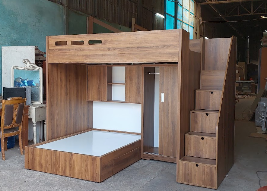 Giường 2 Tầng Có Bàn Học Thông Minh Cho Phòng Ngủ Hiện Đại 11 Giường 2 tầng có bàn học