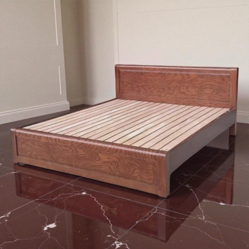 Giường Ngủ Gỗ Sồi Sơn Màu Gỗ Óc Chó MS 3283 5 Giường Ngủ Gỗ Sồi Sơn Màu Gỗ Óc Chó