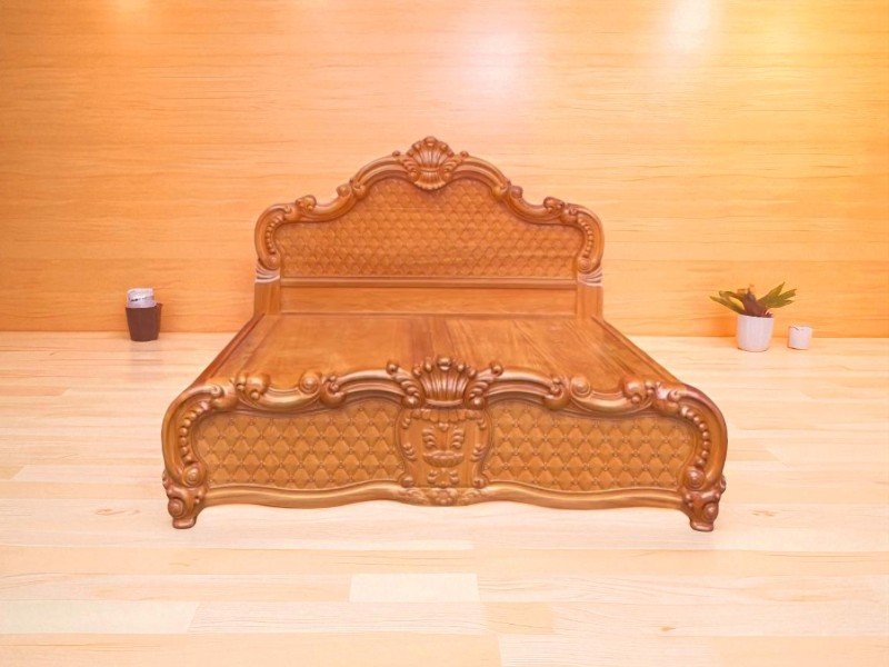 Giường gỗ tân cổ điển sang trọng và tinh tế 6 Giường gỗ tân cổ điển