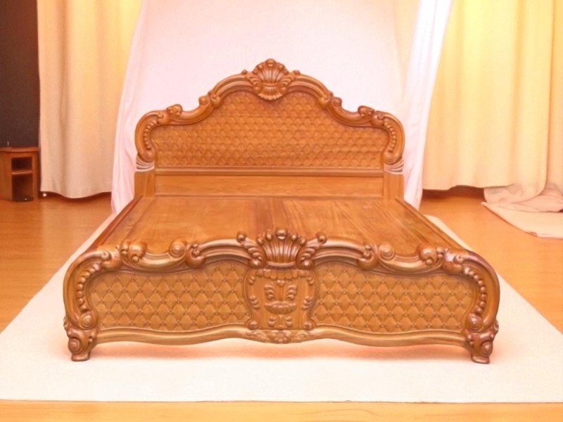 Giường gỗ xoan đào 2mx2m2 bền đẹp tự nhiên 3 Giường gỗ xoan đào 2mx2m2