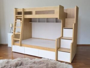 Giường tầng kèm tủ quần áo