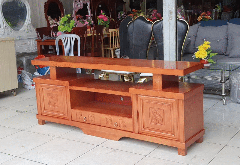 Kệ Tivi Tân Cổ Điển Gỗ Tự Nhiên