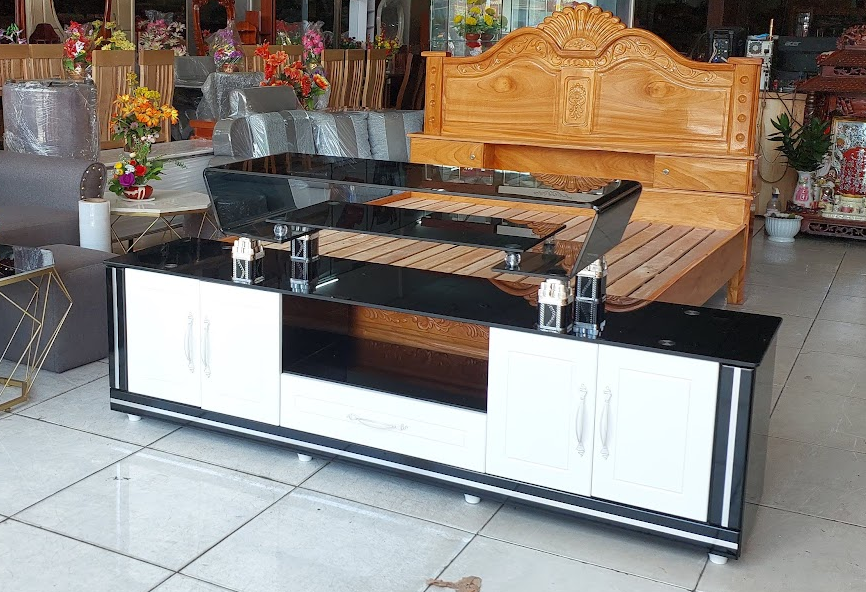 Kệ Tivi Tân Cổ Điển Gỗ Tự Nhiên