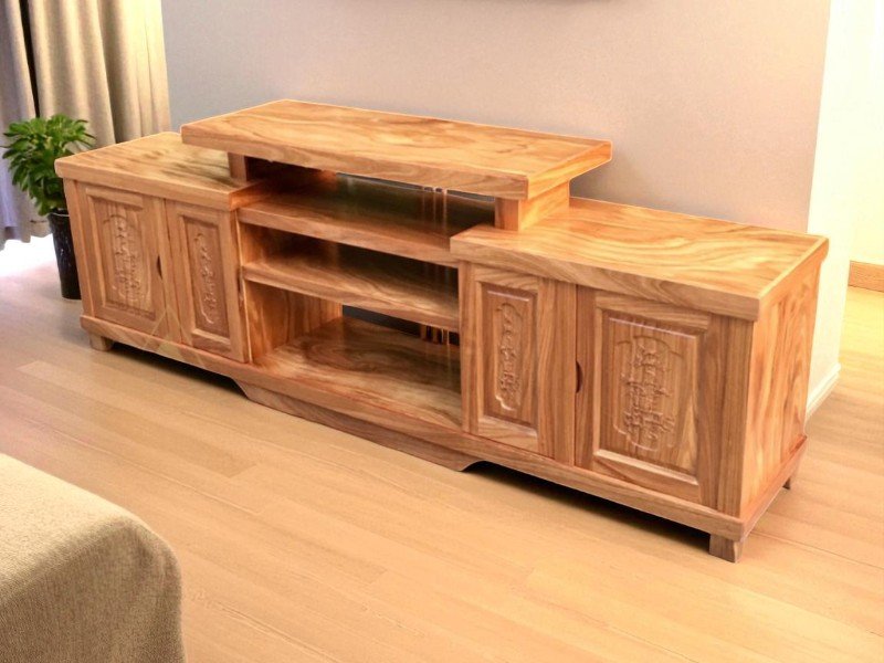 Kệ Tivi Tân Cổ Điển Gỗ Tự Nhiên