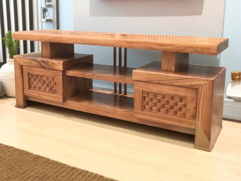 Kệ Tivi Gỗ Xoan Đào 2m4 Sang Trọng Hiện Đại 16 Kệ tivi gỗ xoan đào 2m4