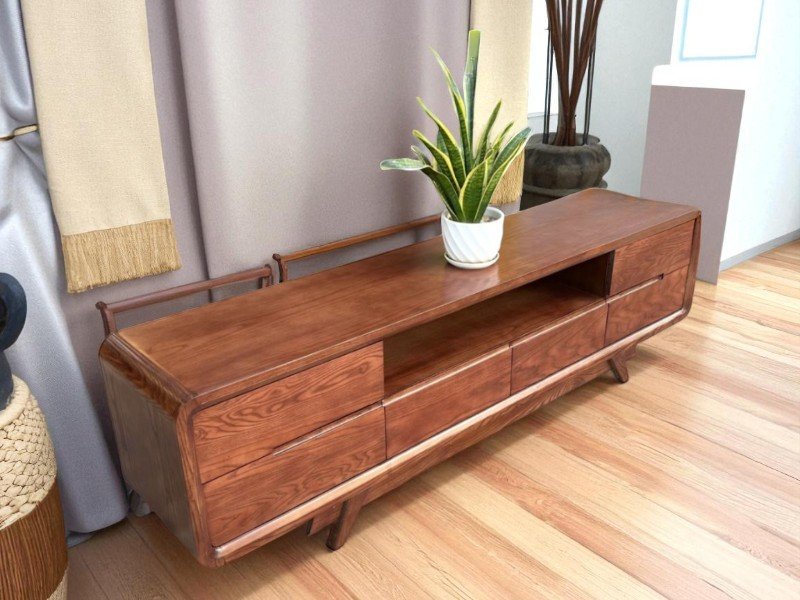Kệ Tivi Gỗ Xoan Đào 2m4 Sang Trọng Hiện Đại 15 Kệ tivi gỗ xoan đào 2m4