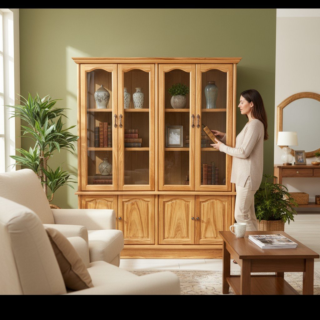 Ý tưởng trưng bày tủ rượu đẹp phòng khách hiện đại với đèn LED