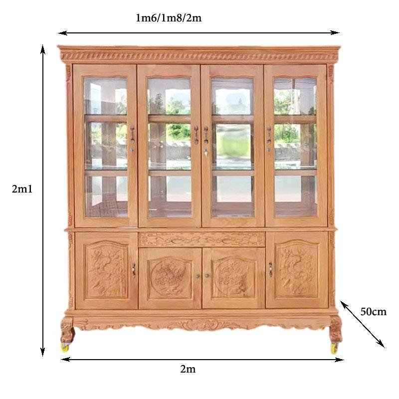 Tủ rượu gỗ gõ đỏ 4 cửa MS 3278 4 Tủ rượu gỗ gõ đỏ 4 cửa