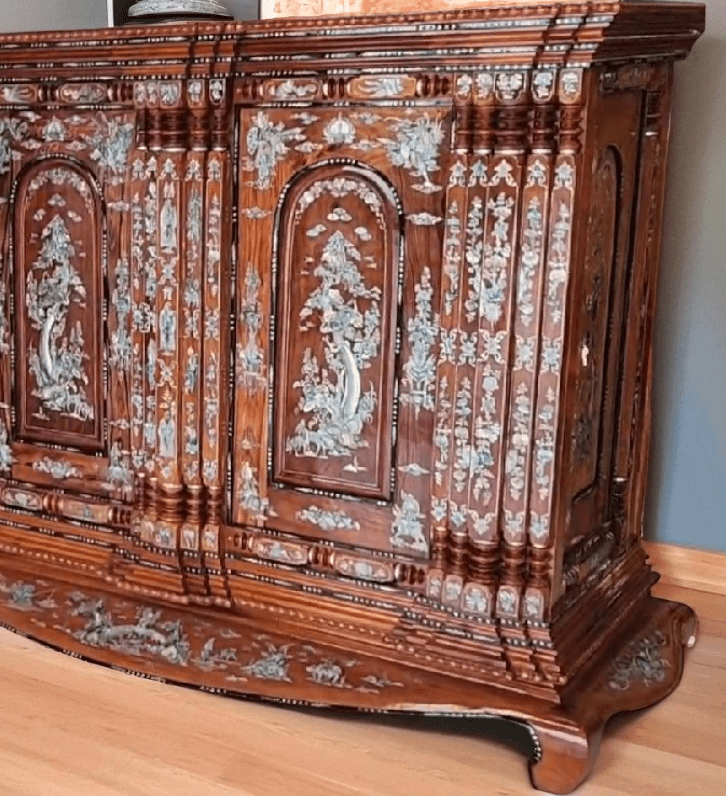 Tủ thờ 15 trụ gỗ căm xe gõ