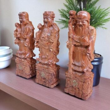 Bộ tượng Tam Đa Phúc Lộc Thọ MS 3276 Tượng Tam Đa Gỗ Hương Đá