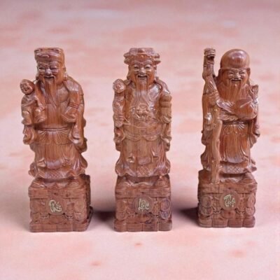 Bộ tượng Tam Đa Phúc Lộc Thọ MS 3276 Tượng Tam Đa Gỗ Hương Đá