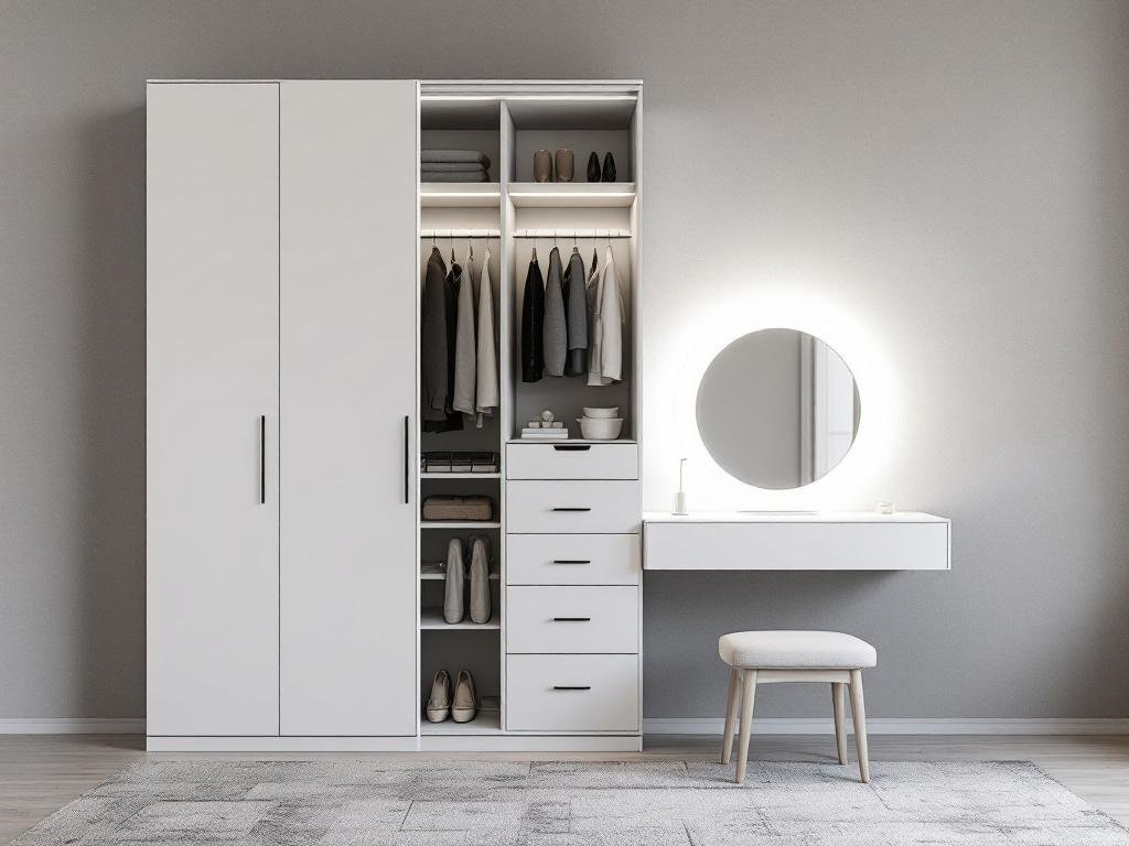Mẫu Tủ Quần Áo Hiện Đại 2025: 99+ Thiết Kế Đẹp, Tiện Nghi Cho Mọi Không Gian 19 Tủ Quần Áo Kết Hợp Bàn Trang Điểm