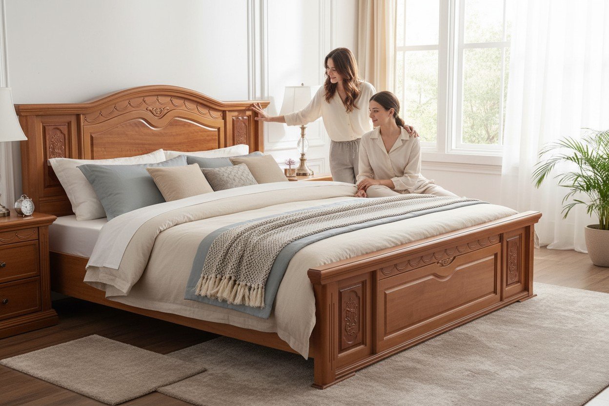 Giường ngủ gỗ tự nhiên